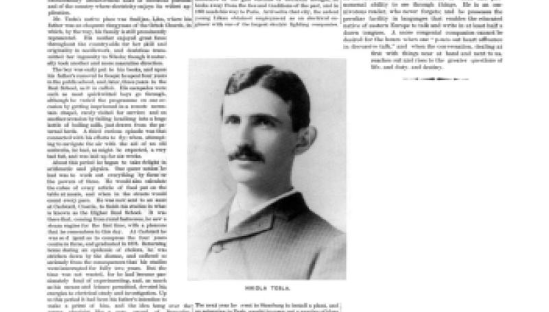 Preview of Electrical World Portraits - Nikola Tesla article