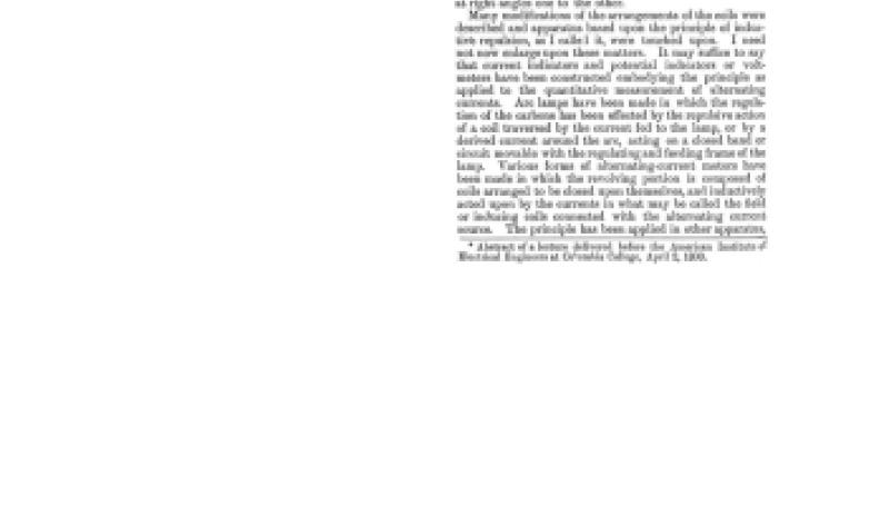 Preview of Phenomena of Alternating Current Induction article