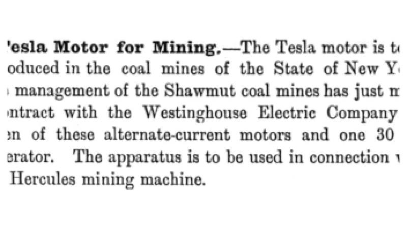 Preview of Tesla Motor for Mining article