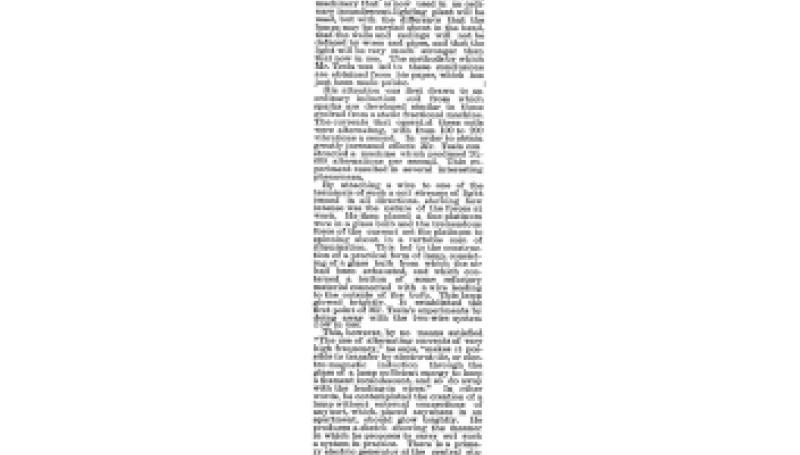 Preview of Wireless Electric Lamps (reprint) article
