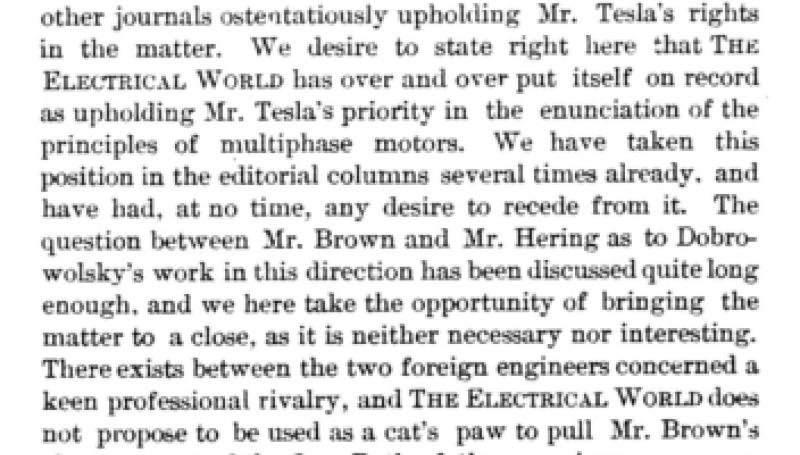 Preview of Mr. Tesla and the Drehstrom System - Editorial article