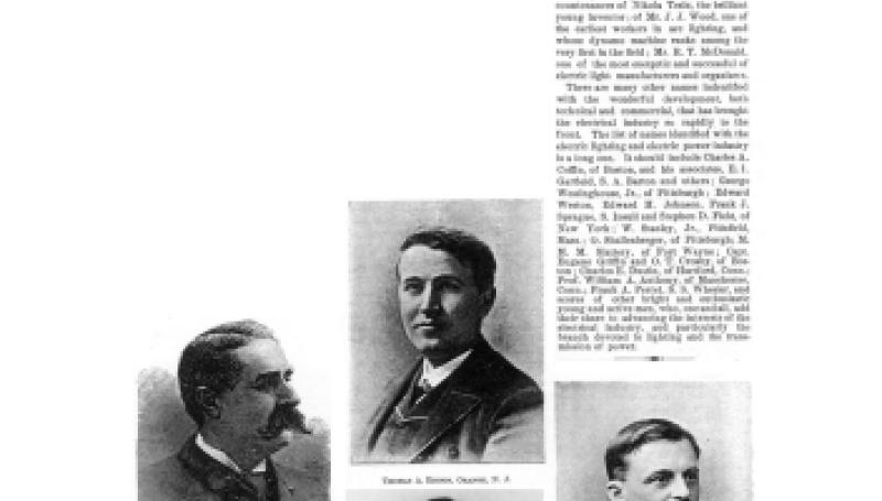 Preview of Men of Ability and Genius in the Electric Lighting Field article