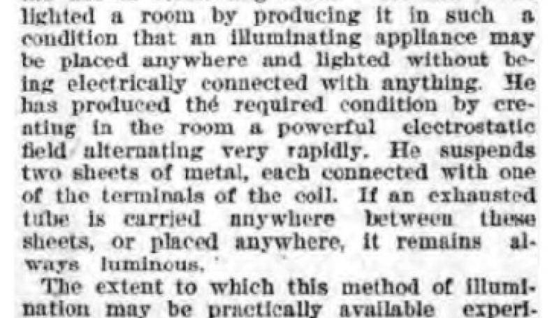 Preview of New Wonders in Electric Lighting (reprint) article