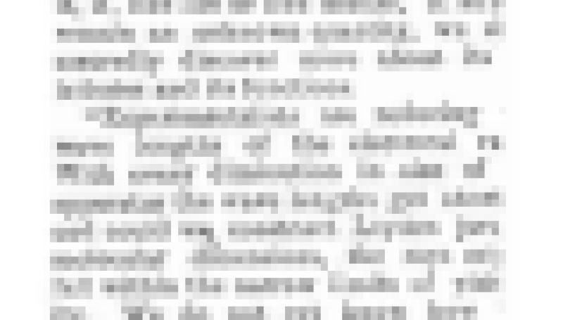 Preview of The Unknown Force (speculative title) article