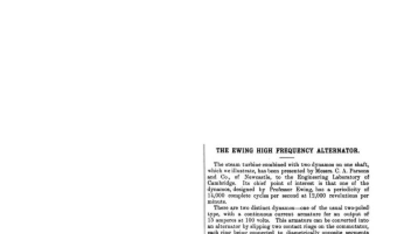 Preview of The Ewing High Frequency Alternator article