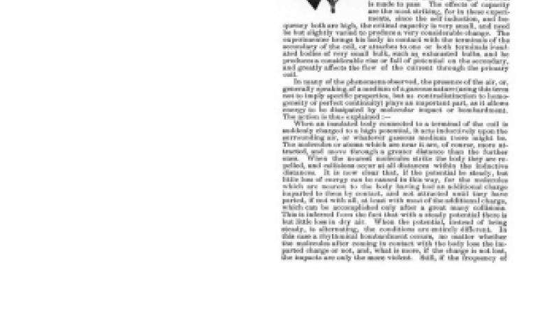 Preview of Alternate Currents of High Potential and High Frequency - II article