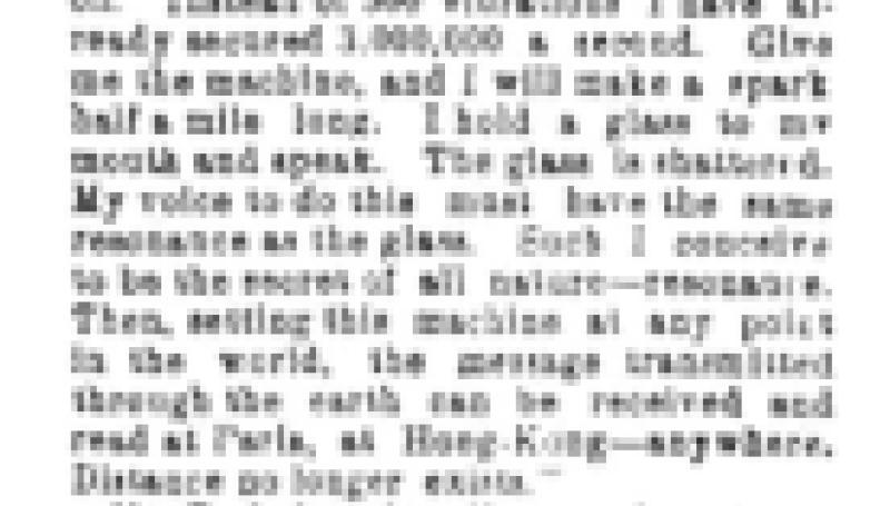 Preview of Tesla, The Wizard - Willing to Lay His Head on Guillotine article