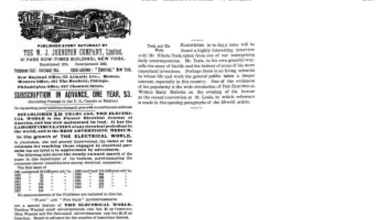 Preview of Nikola Tesla and His Wonderful Discoveries - Introduction article