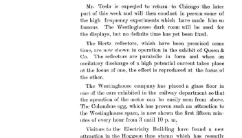 Preview of World's Fair Notes article