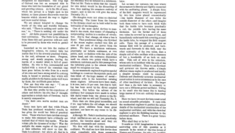 Preview of The Mechanical and Electrical Oscillators of Nikola Tesla article