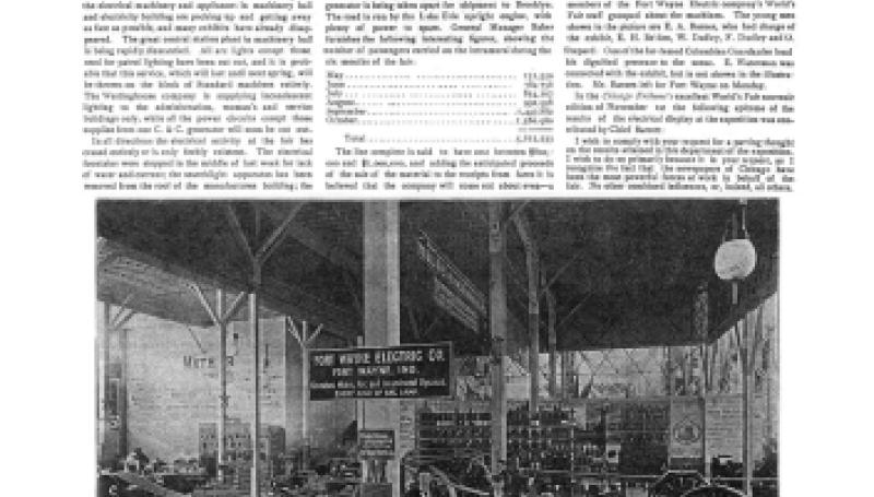 Preview of Electricity at the World's Fair - Nov. 11, 1893 article