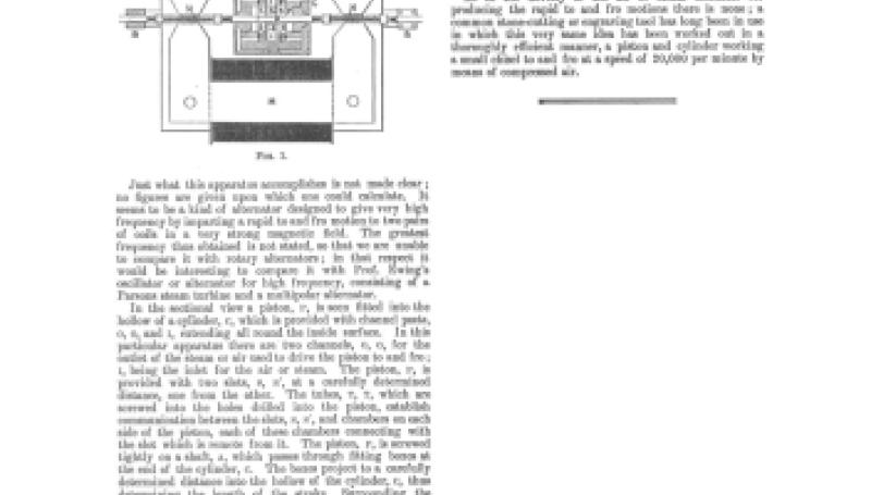 Preview of The Tesla Oscillator (December 29, 1893) article