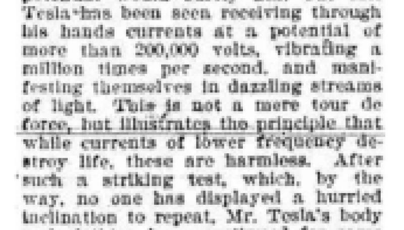 Preview of An Electric Current of 200,000 Volts (reprint) article