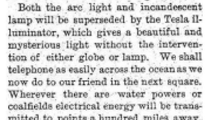 Preview of New Things in Electricity (reprint) article