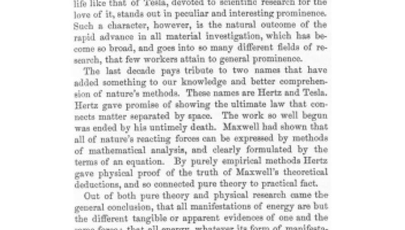 Preview of Nikola Tesla and His Works article