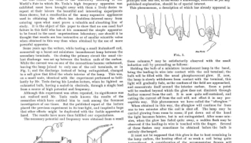 Preview of Tesla Effects with Simple Apparatus article