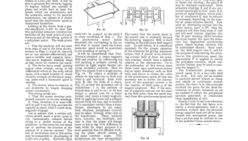 Preview of On The Production of Rotary Magnetic Fields by a Single Alternating Current - Part 2 article