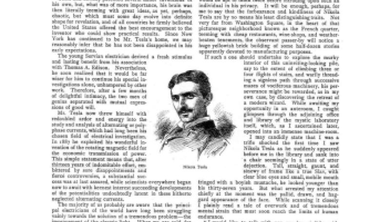 Preview of Nikola Tesla and the Electric Light of the Future article
