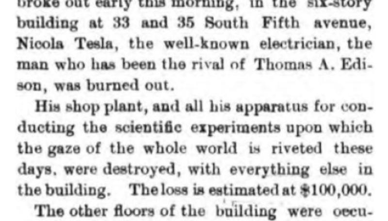 Preview of Nikola Tesla Burned Out article