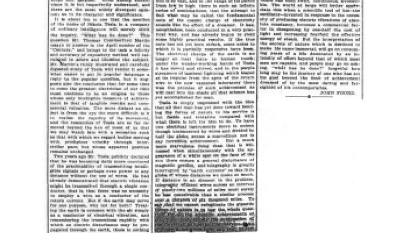 Preview of Nikola Tesla - His Discoveries in Electricity article