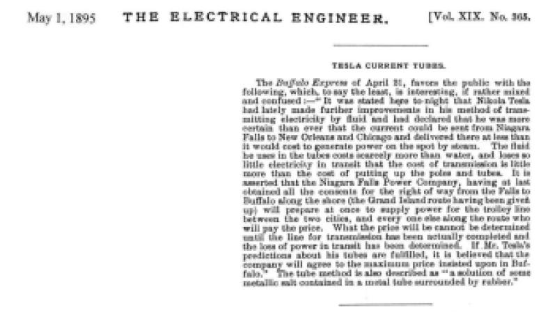 Preview of Tesla Current Tubes article
