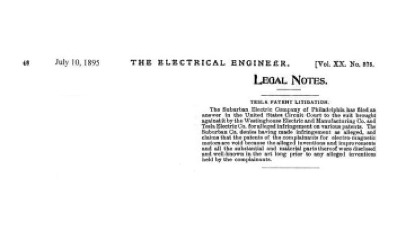 Preview of Tesla Patent Litigation - Suburban Electric Company of Philadelphia article