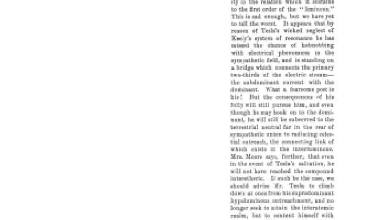 Preview of Critical Condition of Mr. Tesla article