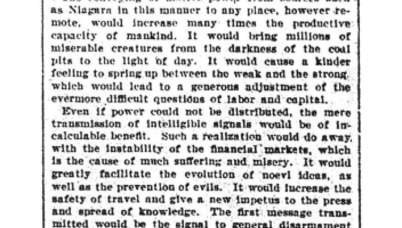 Preview of Electricity Without Wires article