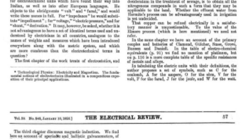 Preview of Review of Ferrini Book "Technological Physics: Electricity and Magnetism" article