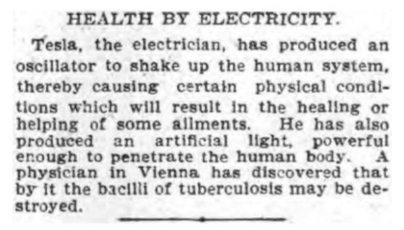 Preview of Health by Electricity article