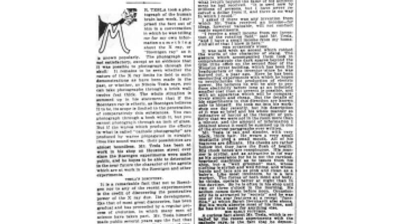 Preview of Tesla and the Roentgen Rays article