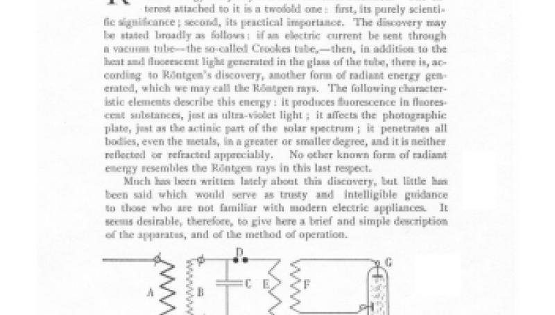 Preview of Professor Röntgen's Discovery of a New Radiance article