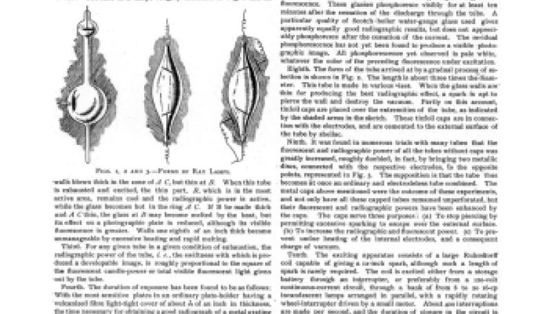 Preview of Edison's Rontgen Rays Experiments article