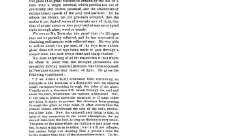 Preview of The Development of the New Radiography article