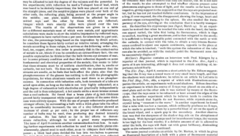 Preview of Röntgen Rays article