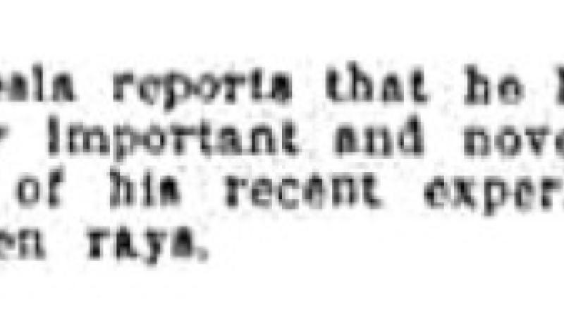 Preview of Tesla's Recent Experiments with Roentgen Rays article