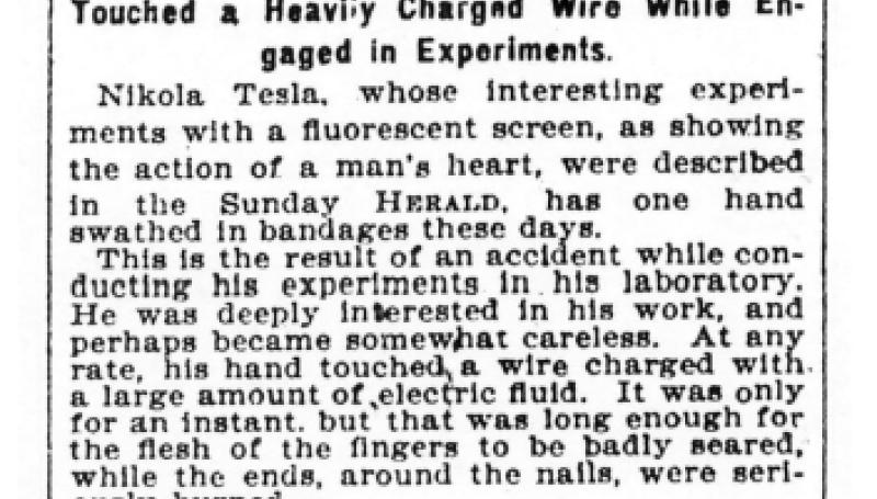 Preview of Nikola Tesla Burned article