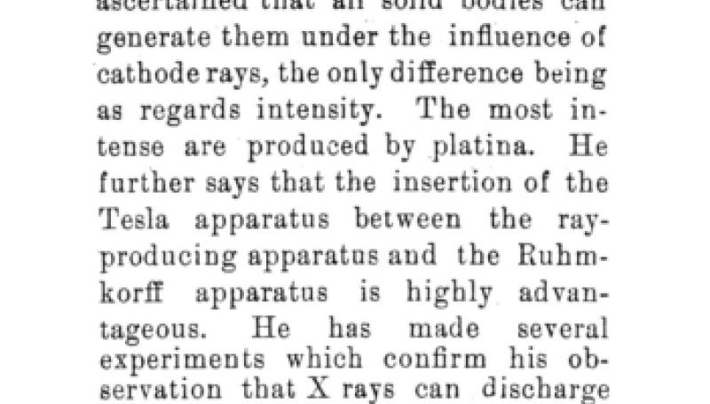 Preview of Professor Roentgen's New Discoveries article
