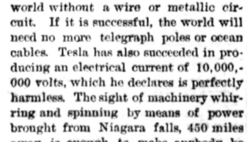 Preview of Electrical Exhibition in New York article