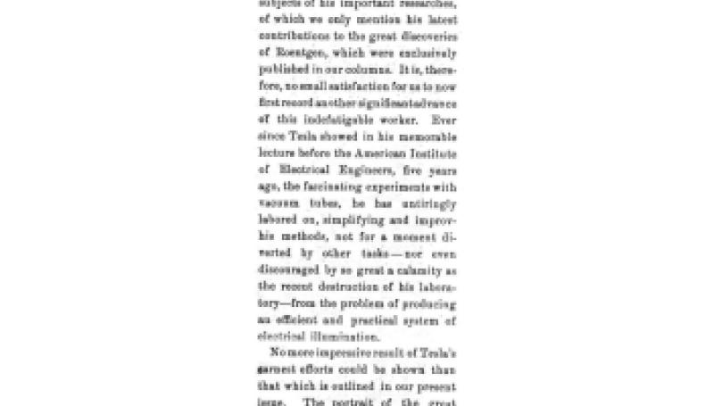 Preview of Tesla's Achievements in Vacuum Tube Lighting article
