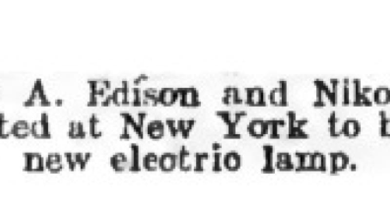 Preview of Edison and Tesla Working on a New Lamp article