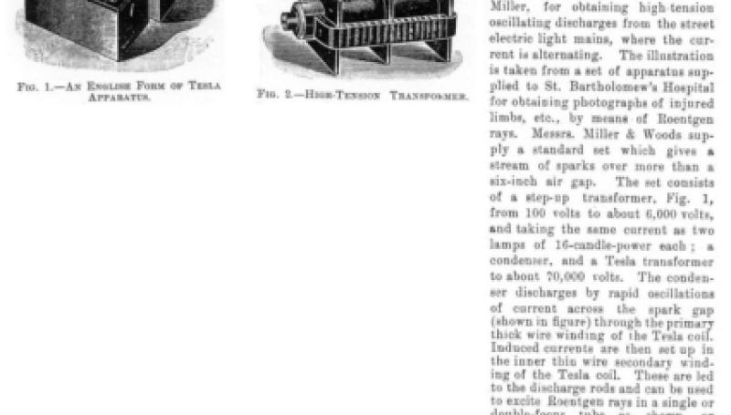 Preview of An English Form of Tesla Apparatus for Radiography article