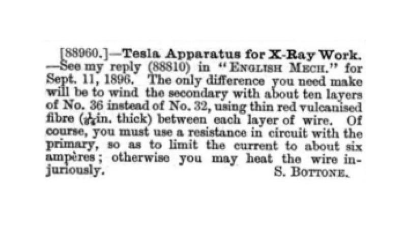 Preview of Tesla Apparatus for X-Ray Work article