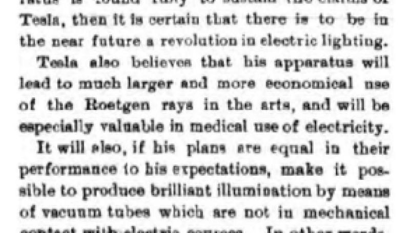 Preview of Tesla's New Inventions article