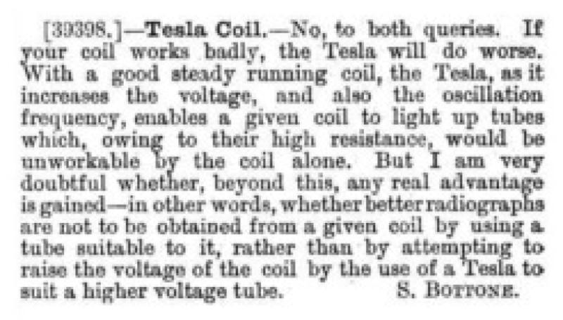 Preview of Tesla Coil - Improving Radiographs article