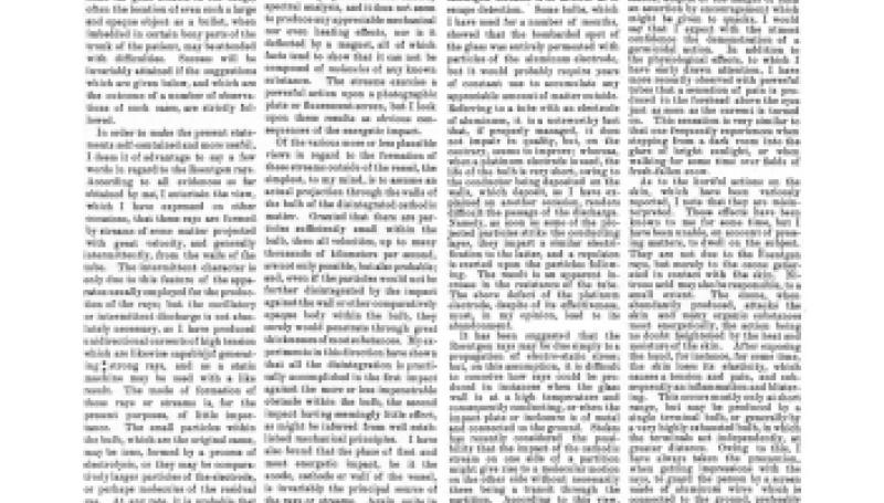 Preview of Tesla on the Roentgen Streams article