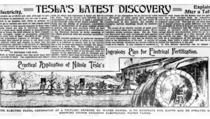 Preview of Tesla's Latest Discovery - Electrical Fertilization article