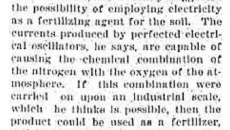 Preview of Fertilizing with Electricity article