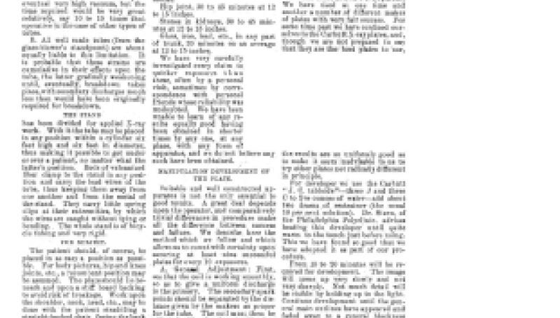 Preview of X Rays, Apparatus and Methods - Part 3 (reprint) article