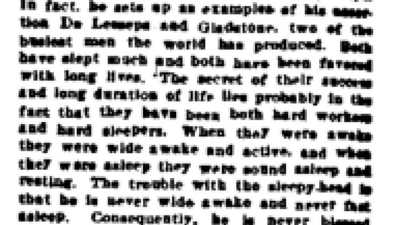 Preview of Tesla on Long Life and Sleep (Mar. 28, 1897) article